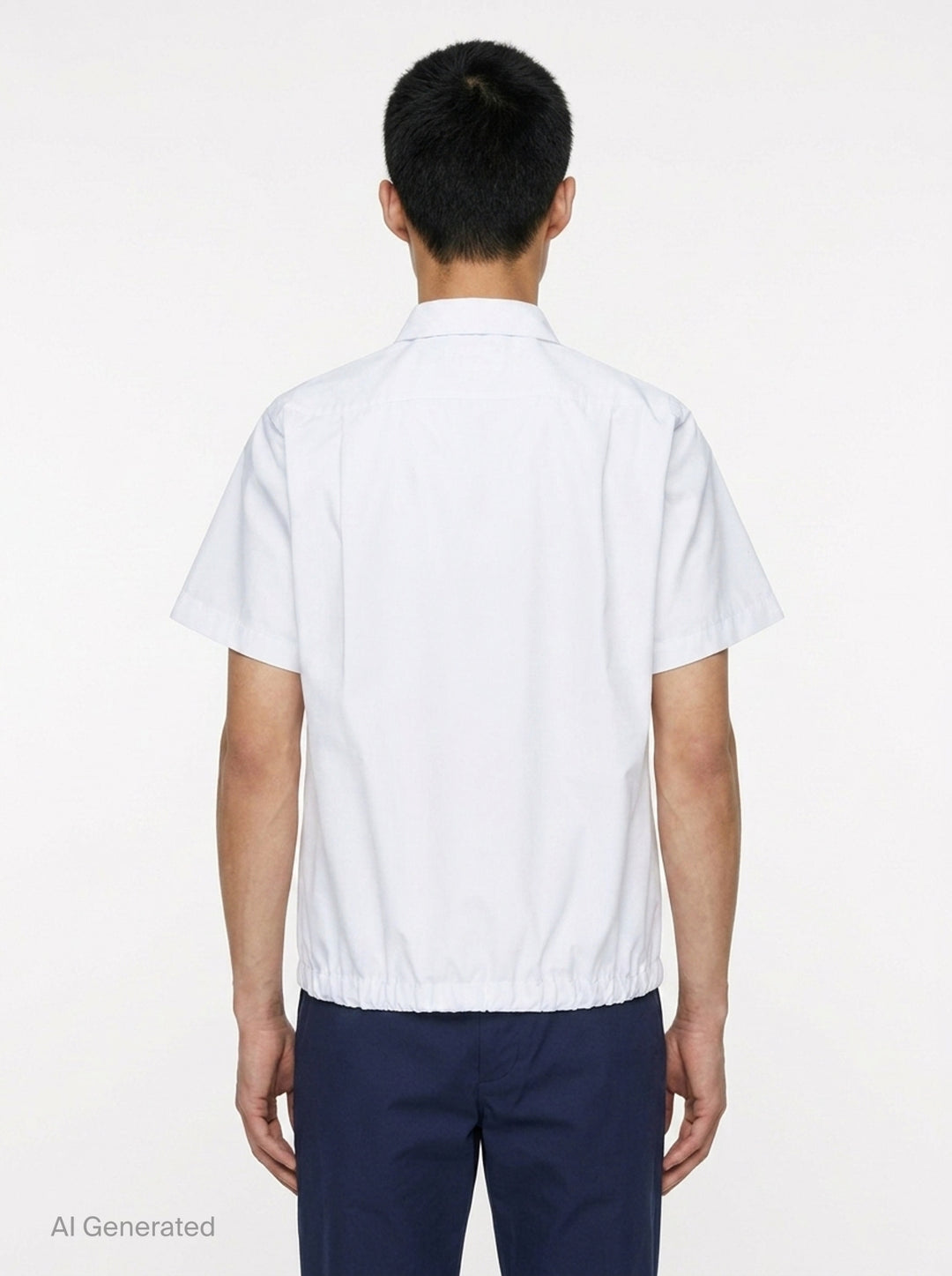Cotton Poplin Short Sleeve Shirt | sacai | Club21 - back