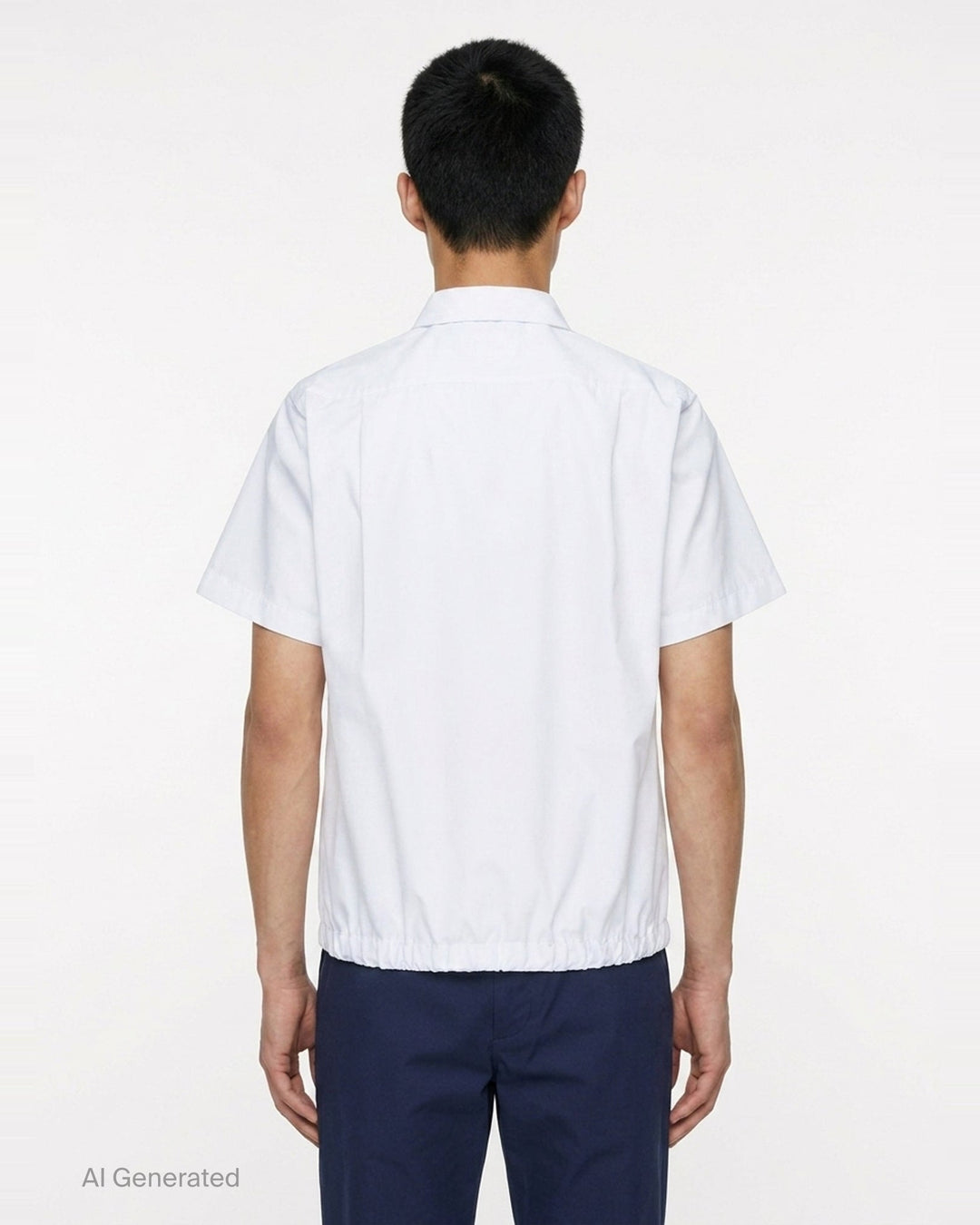 Cotton Poplin Short Sleeve Shirt | sacai | Club21 - back