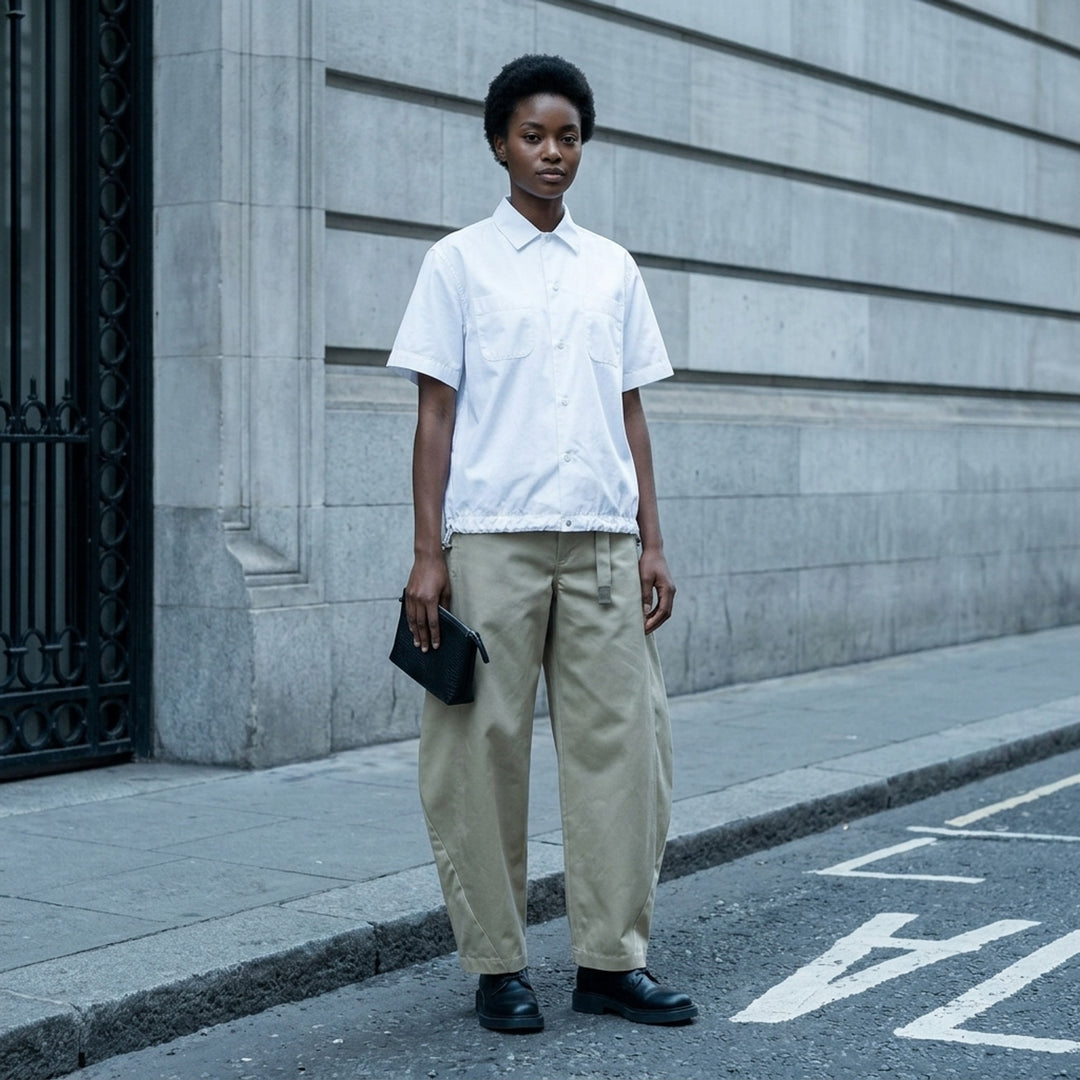 Cotton Poplin Short Sleeve Shirt | sacai | Club21 - lifestyle