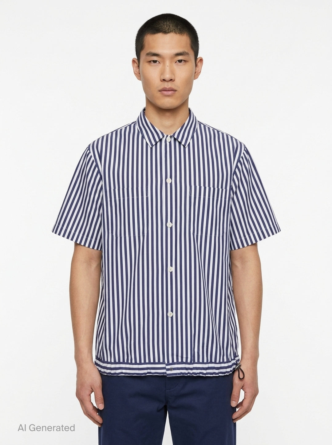 Cotton Poplin Short Sleeve Shirt | sacai | Club21 - front