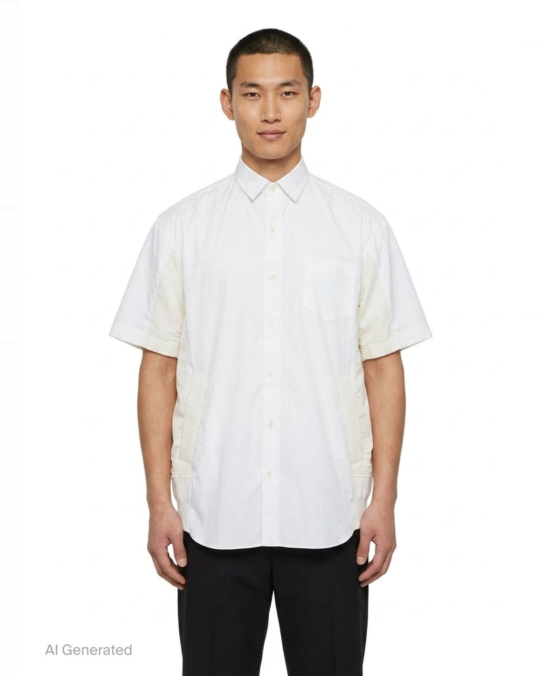 Cotton Poplin Short Sleeve Shirt | sacai | Club21 - front