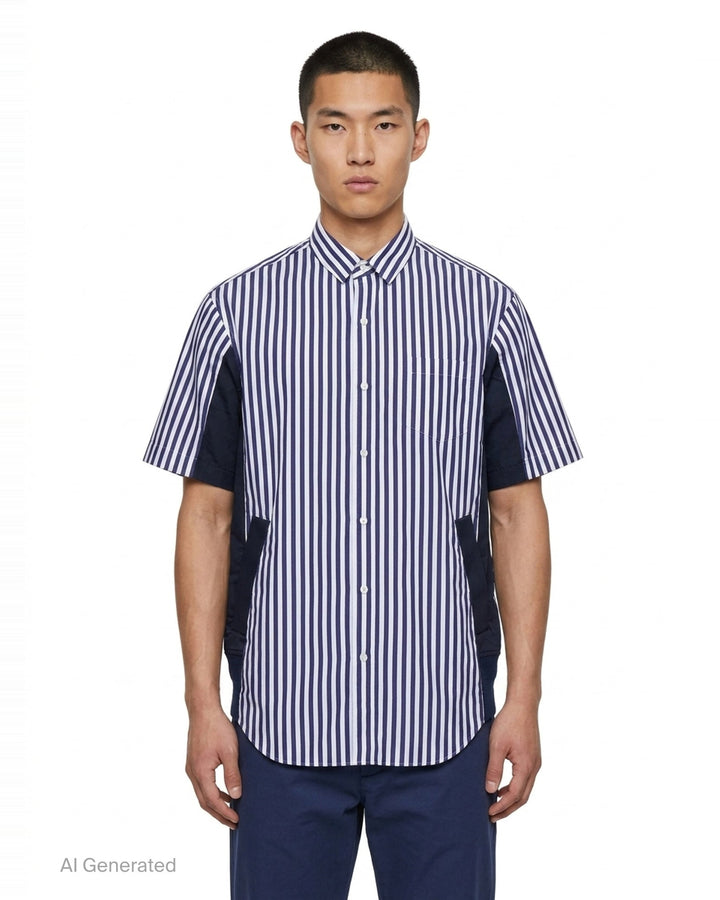 Cotton Poplin Short Sleeve Shirt | sacai | Club21 - front