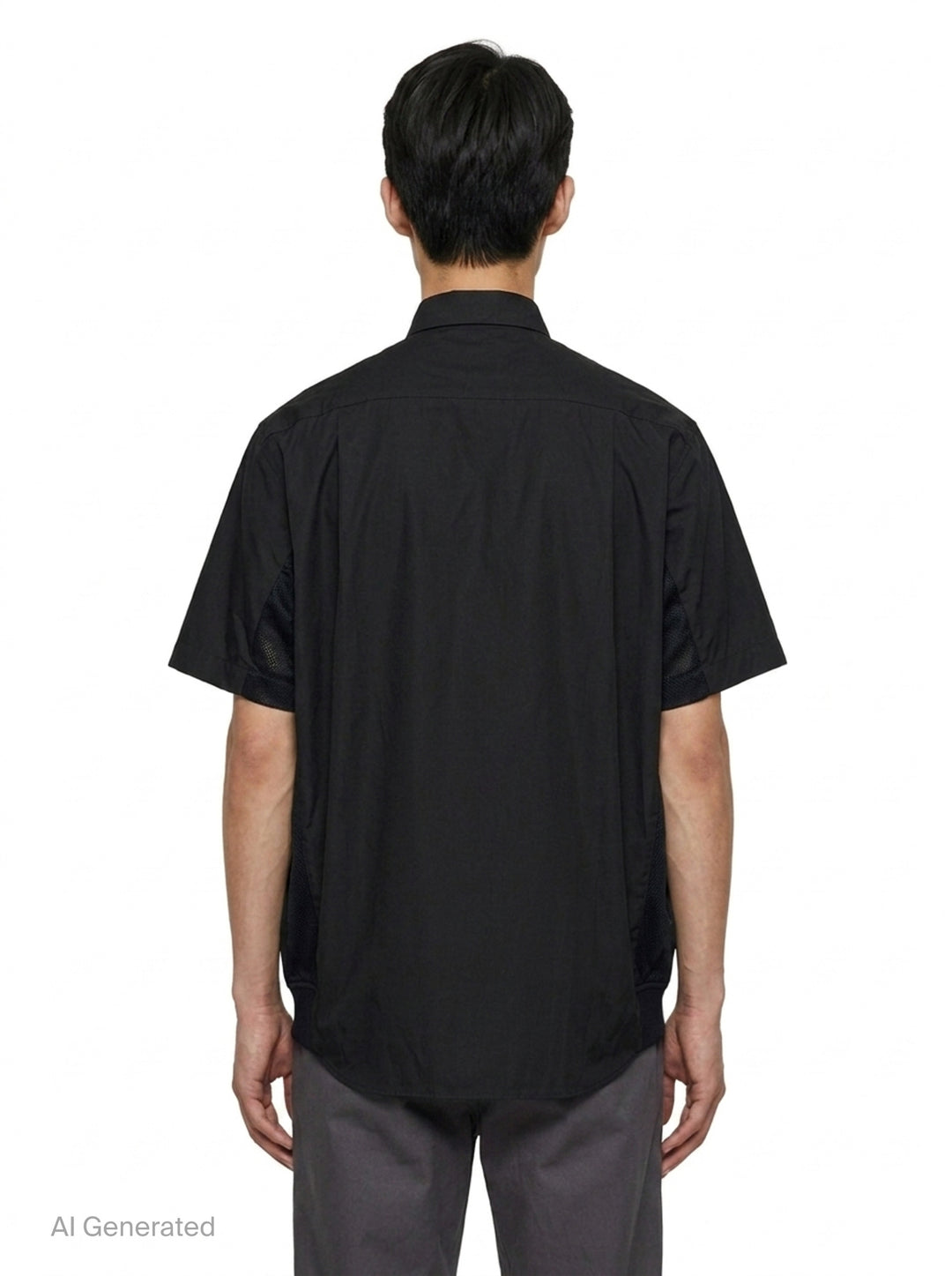 Cotton Poplin Short Sleeve Shirt | sacai | Club21 - back