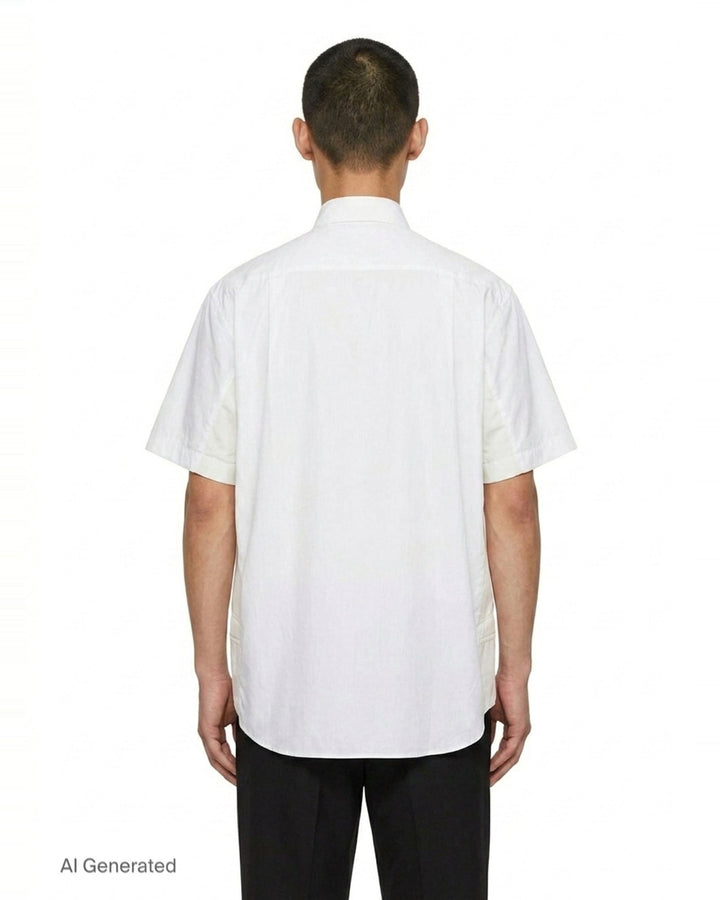Cotton Poplin Short Sleeve Shirt | sacai | Club21 - back