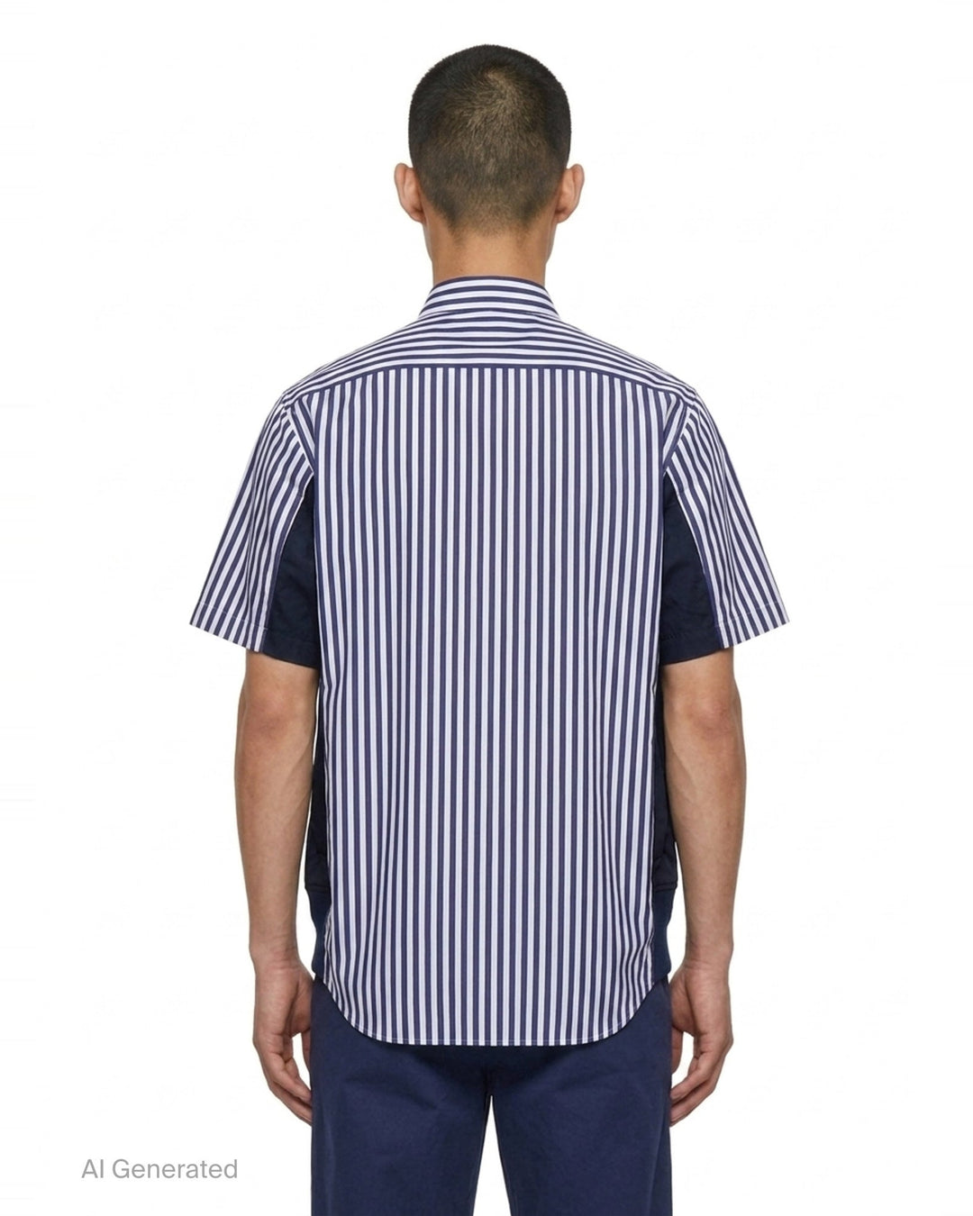 Cotton Poplin Short Sleeve Shirt | sacai | Club21 - back