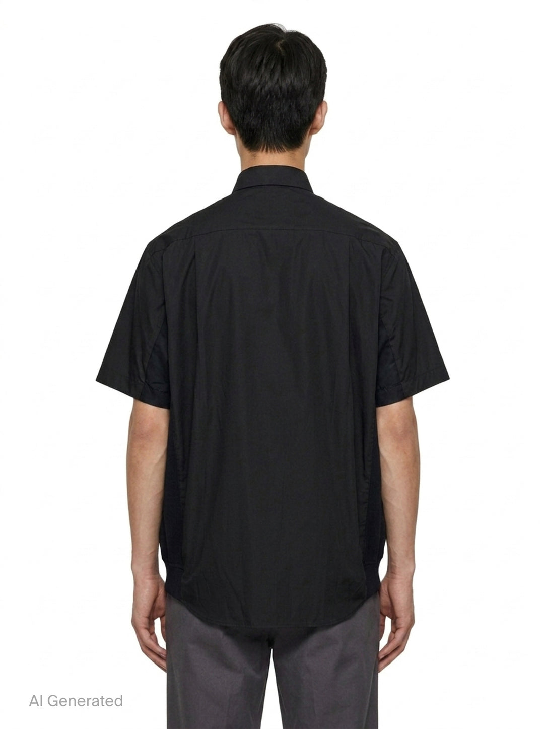Cotton Poplin Short Sleeve Shirt | sacai | Club21 - back