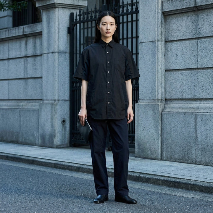 Cotton Poplin Short Sleeve Shirt | sacai | Club21 - lifestyle