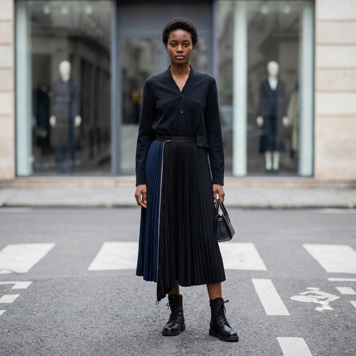 Cotton Poplin Zipper Pleated Skirt | sacai | Club21 - lifestyle