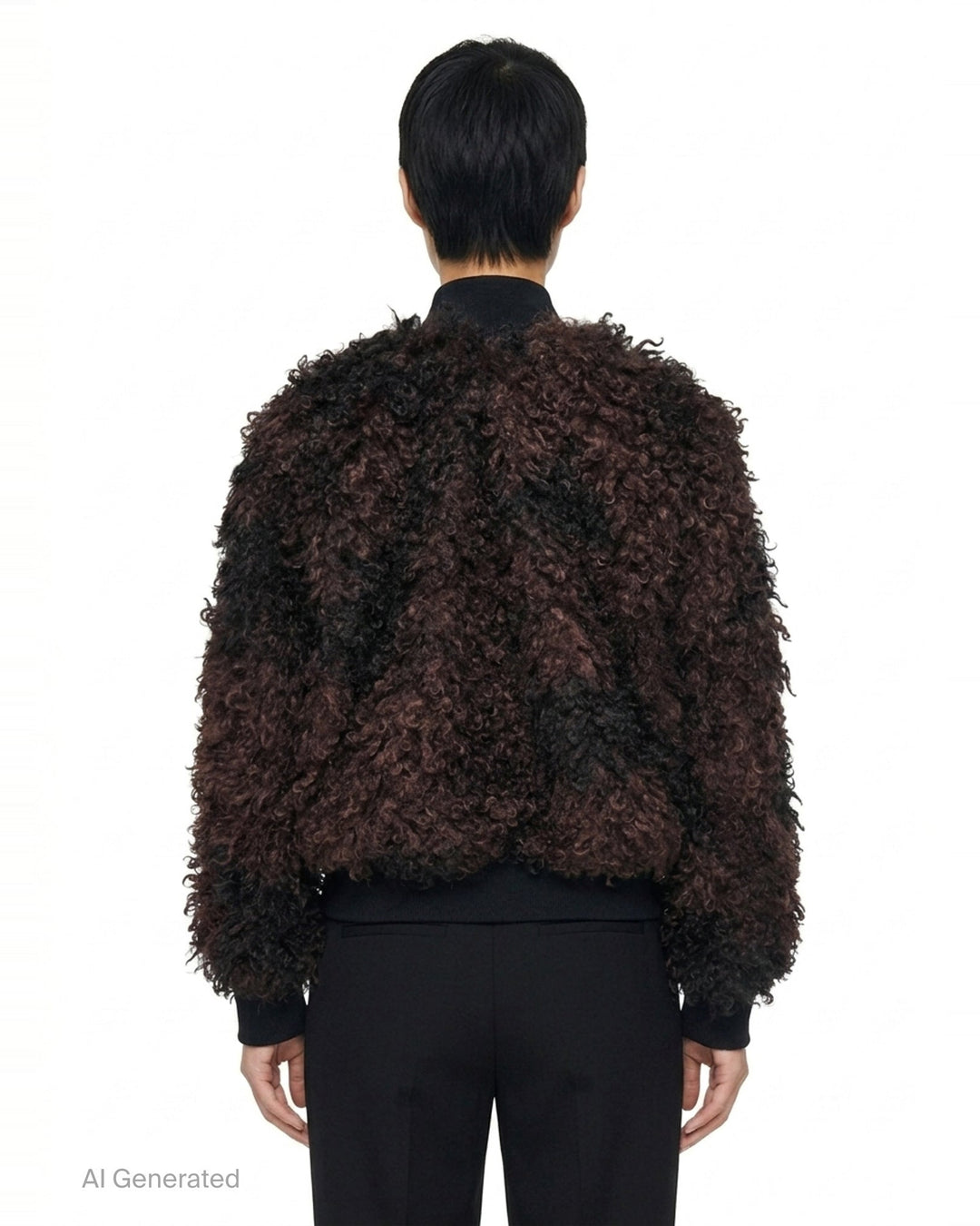 Curly Faux Fur Blouson | sacai | Club21 - back