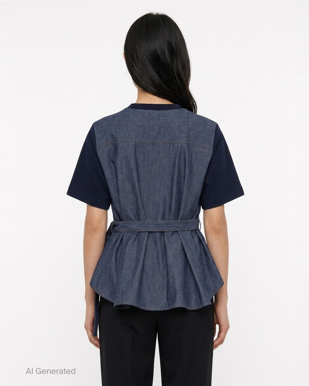 Denim x Cotton Jersey Tee | sacai | Club21 - back