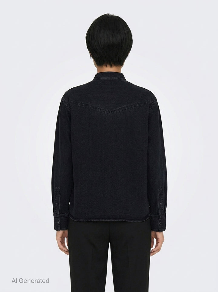 Denim x Knit Cardigan | sacai | Club21 - back