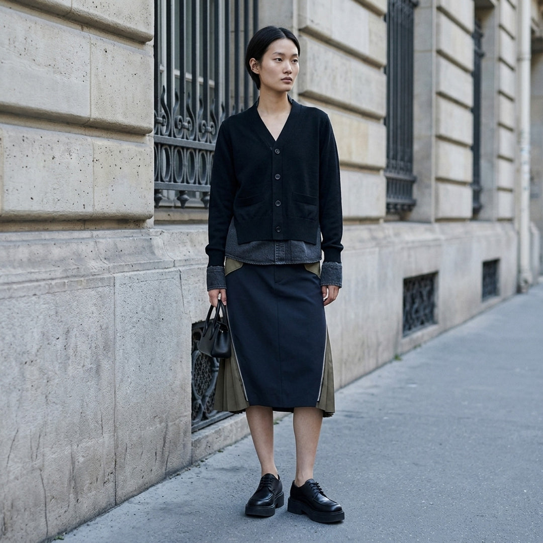 Denim x Knit Cardigan | sacai | Club21 - lifestyle