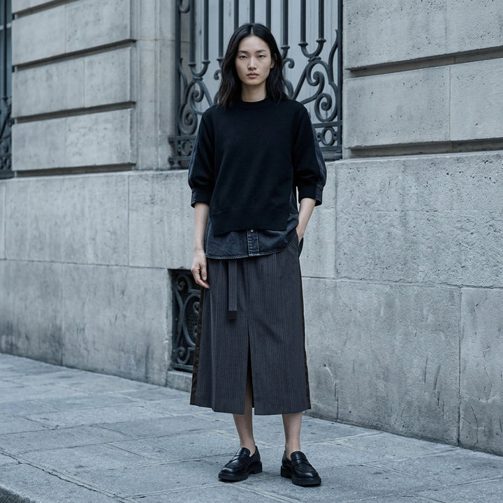 Denim x Knit Pullover | sacai | Club21 - lifestyle
