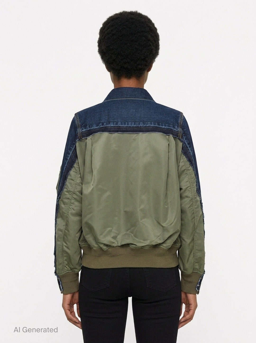 Denim x Nylon Twill Jacket | sacai | Club21 - back