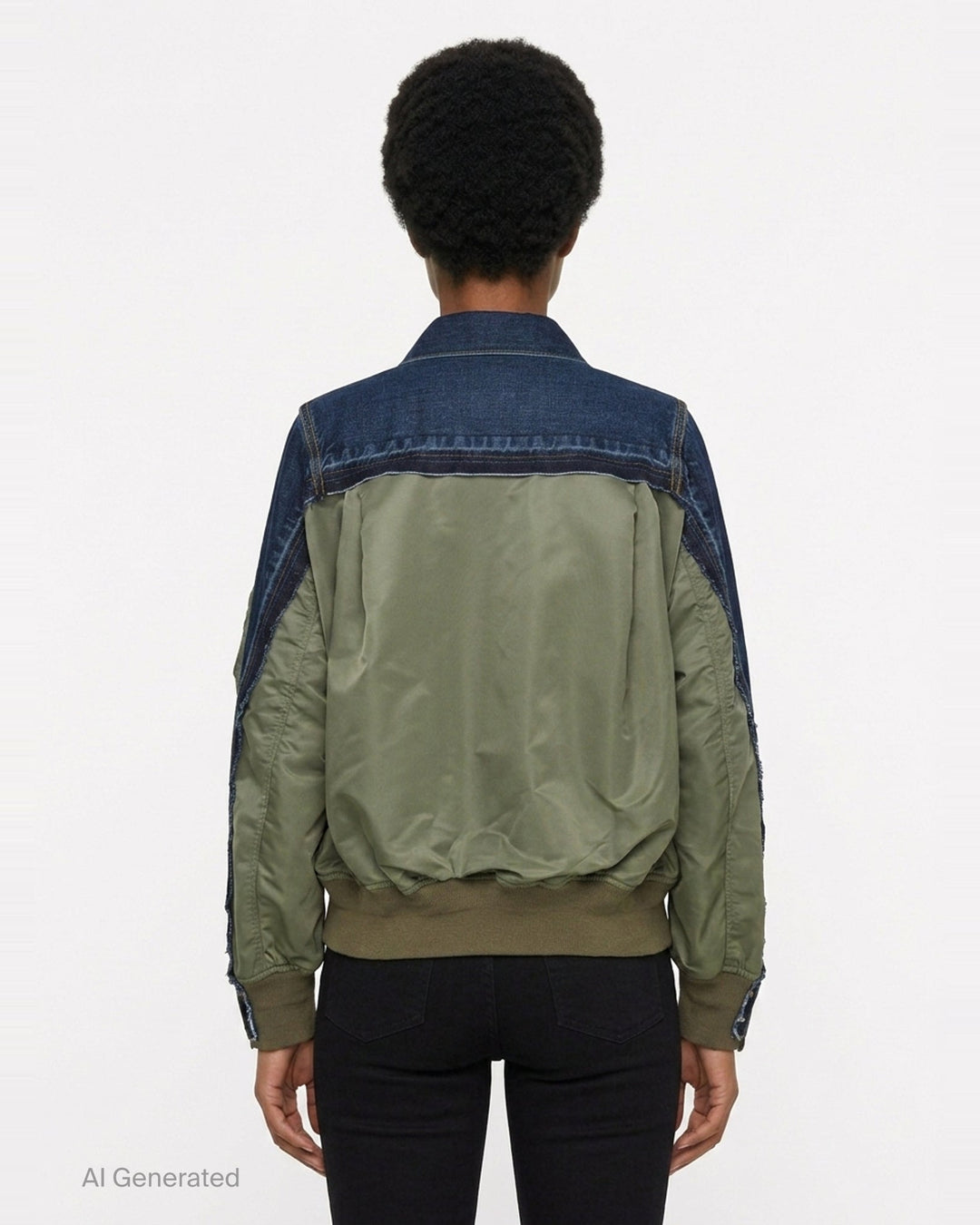 Denim x Nylon Twill Jacket | sacai | Club21 - back