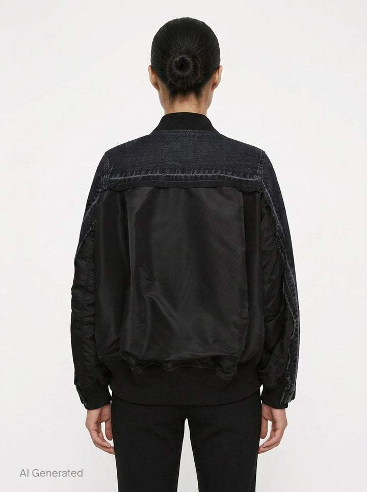 Denim x Nylon Twill Jacket | sacai | Club21 - back