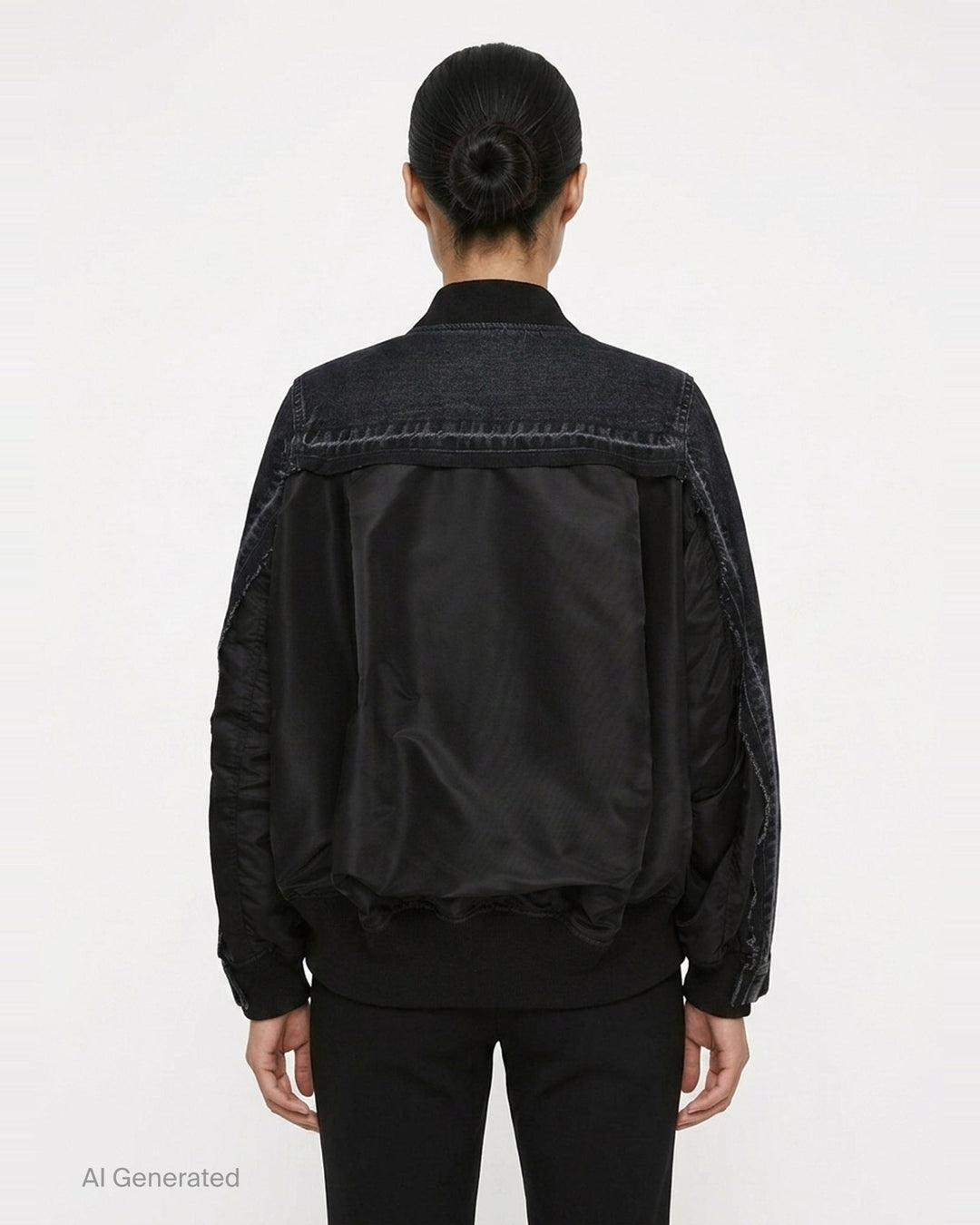 Denim x Nylon Twill Jacket | sacai | Club21 - back