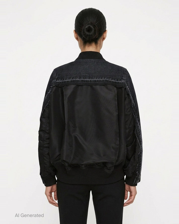 Denim x Nylon Twill Jacket | sacai | Club21 - back