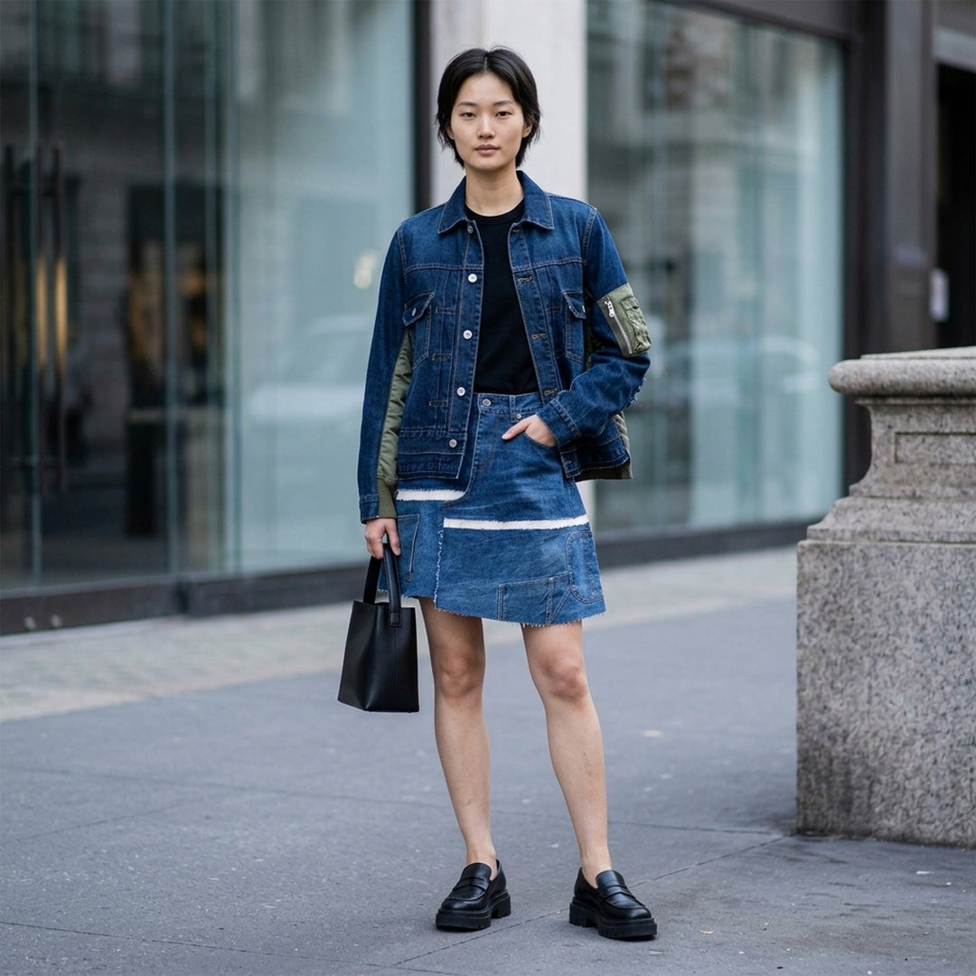 Denim x Nylon Twill Jacket | sacai | Club21 - lifestyle