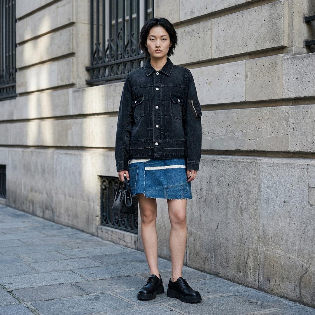 Denim x Nylon Twill Jacket | sacai | Club21 - lifestyle