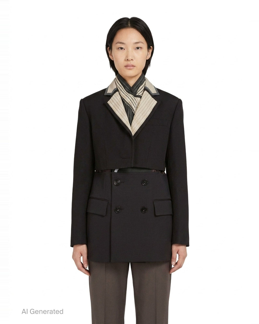 Double-Faced Silk Cotton Jacket | sacai | Club21 - front
