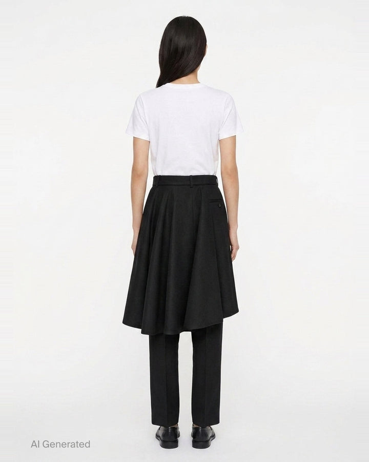 Double-Faced Silk Cotton Pants | sacai | Club21 - back