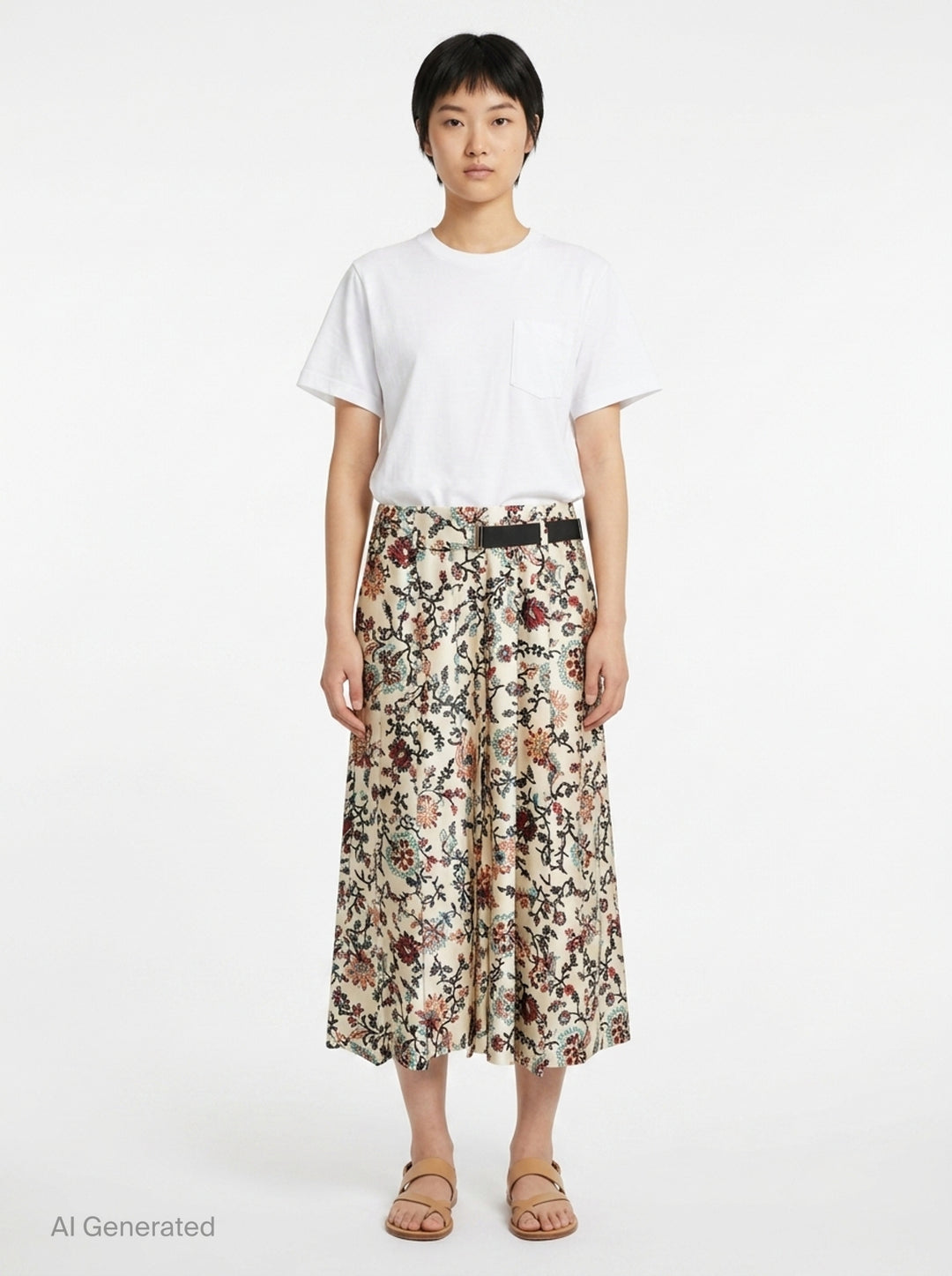 Floral Print Cotton Jersey Dress | sacai | Club21 - front