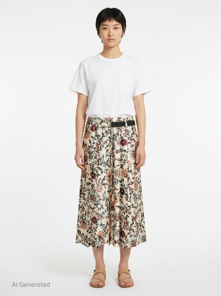 Floral Print Cotton Jersey Dress | sacai | Club21 - front