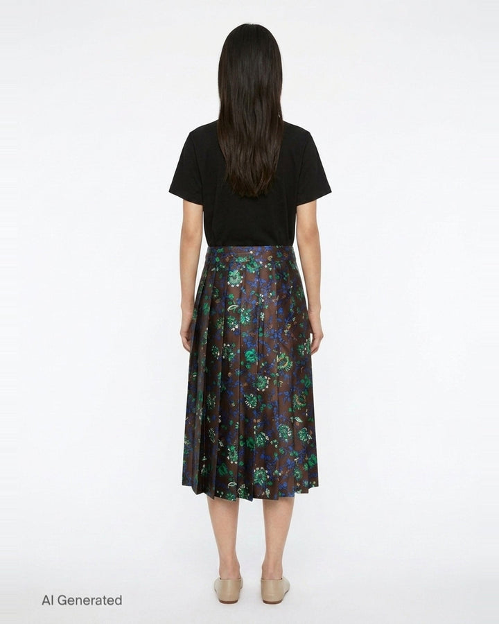 Floral Print Cotton Jersey Dress | sacai | Club21 - back