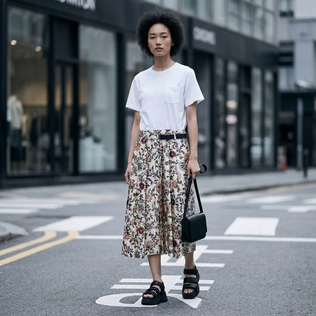 Floral Print Cotton Jersey Dress | sacai | Club21 - lifestyle