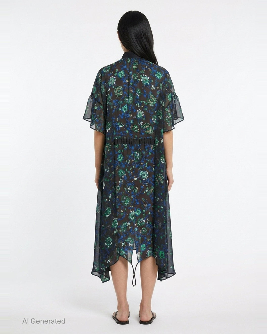 Floral Print Woven Dress | sacai | Club21 - back