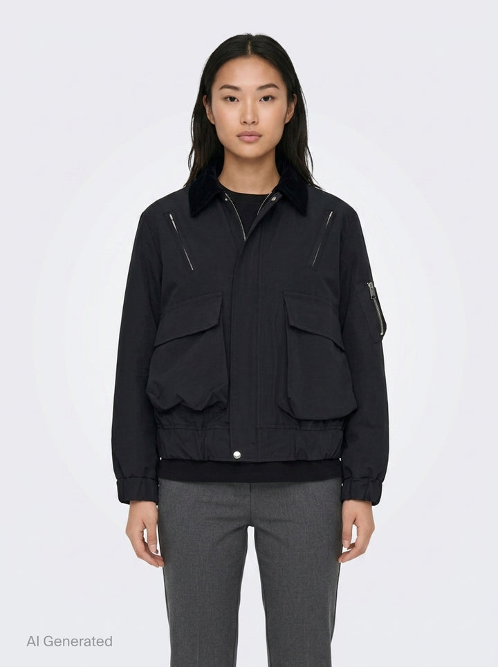 Grosgrain Bonding Blouson | sacai | Club21 - front