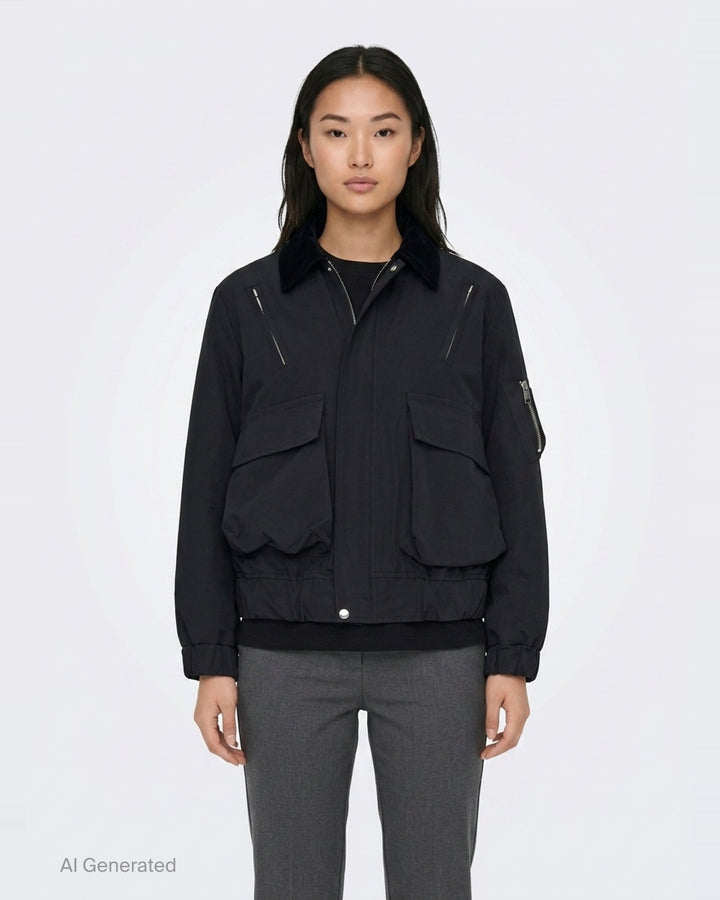 Grosgrain Bonding Blouson | sacai | Club21 - front
