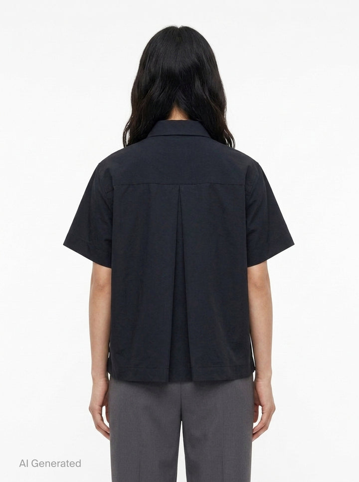 Grosgrain Bonding Short Sleeve Shirt | sacai | Club21 - back