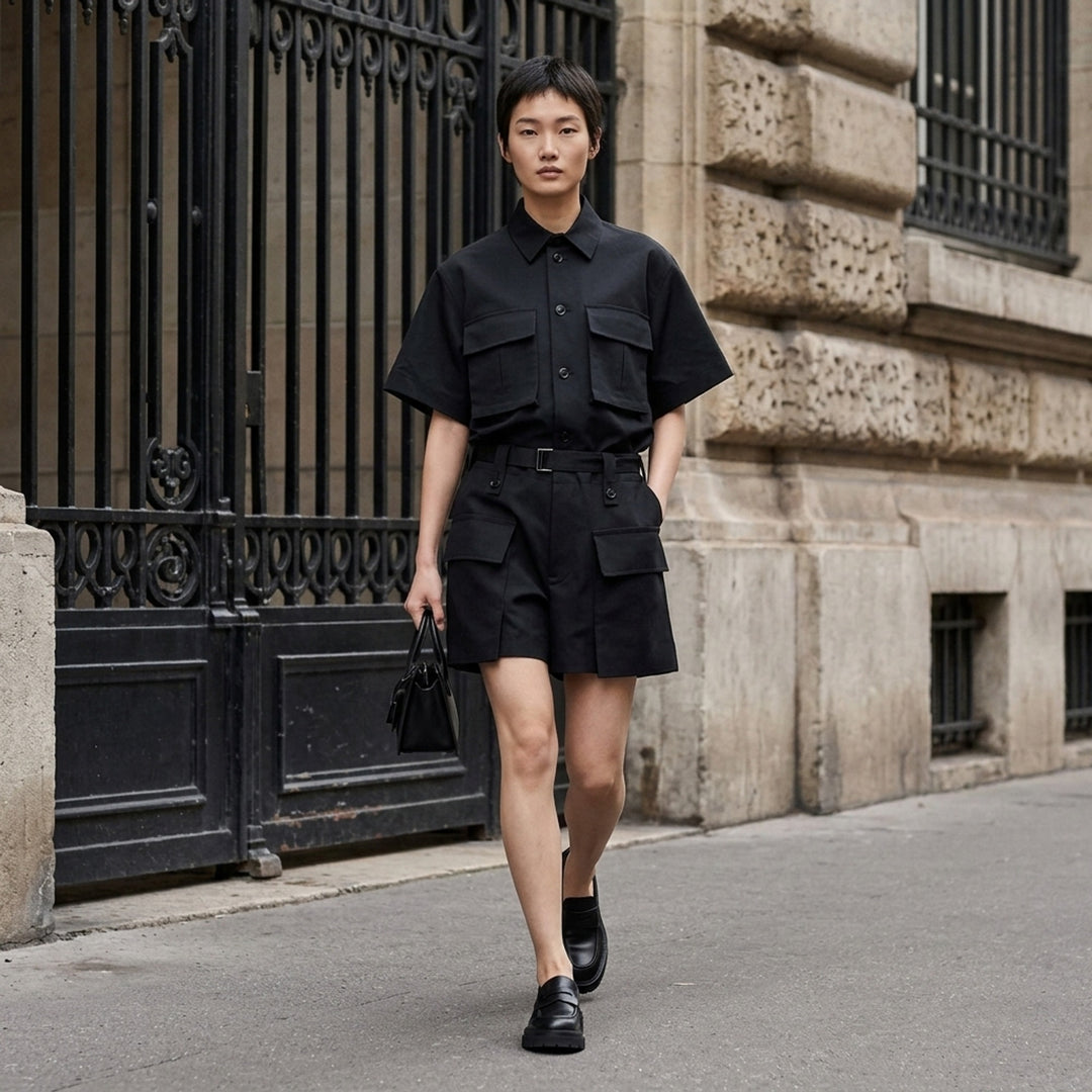 Grosgrain Bonding Short Sleeve Shirt | sacai | Club21 - lifestyle