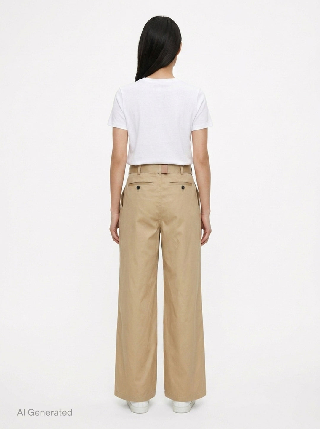 Belted Cotton Chino Pants | sacai | Club21 - back