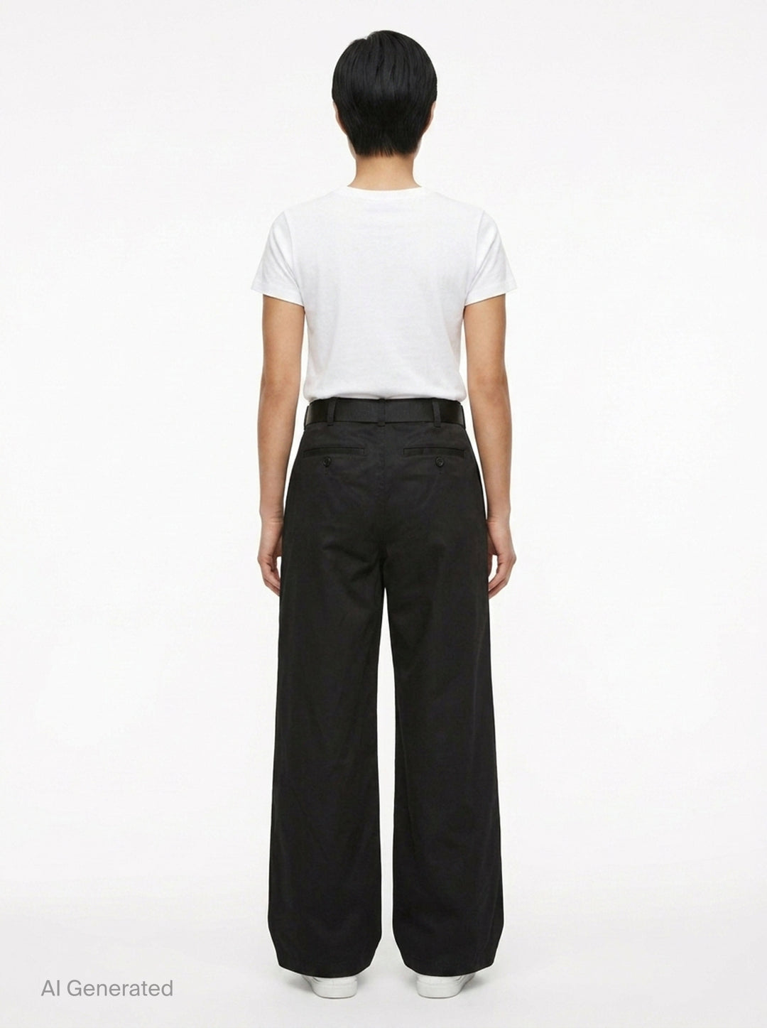 Belted Cotton Chino Pants | sacai | Club21 - back
