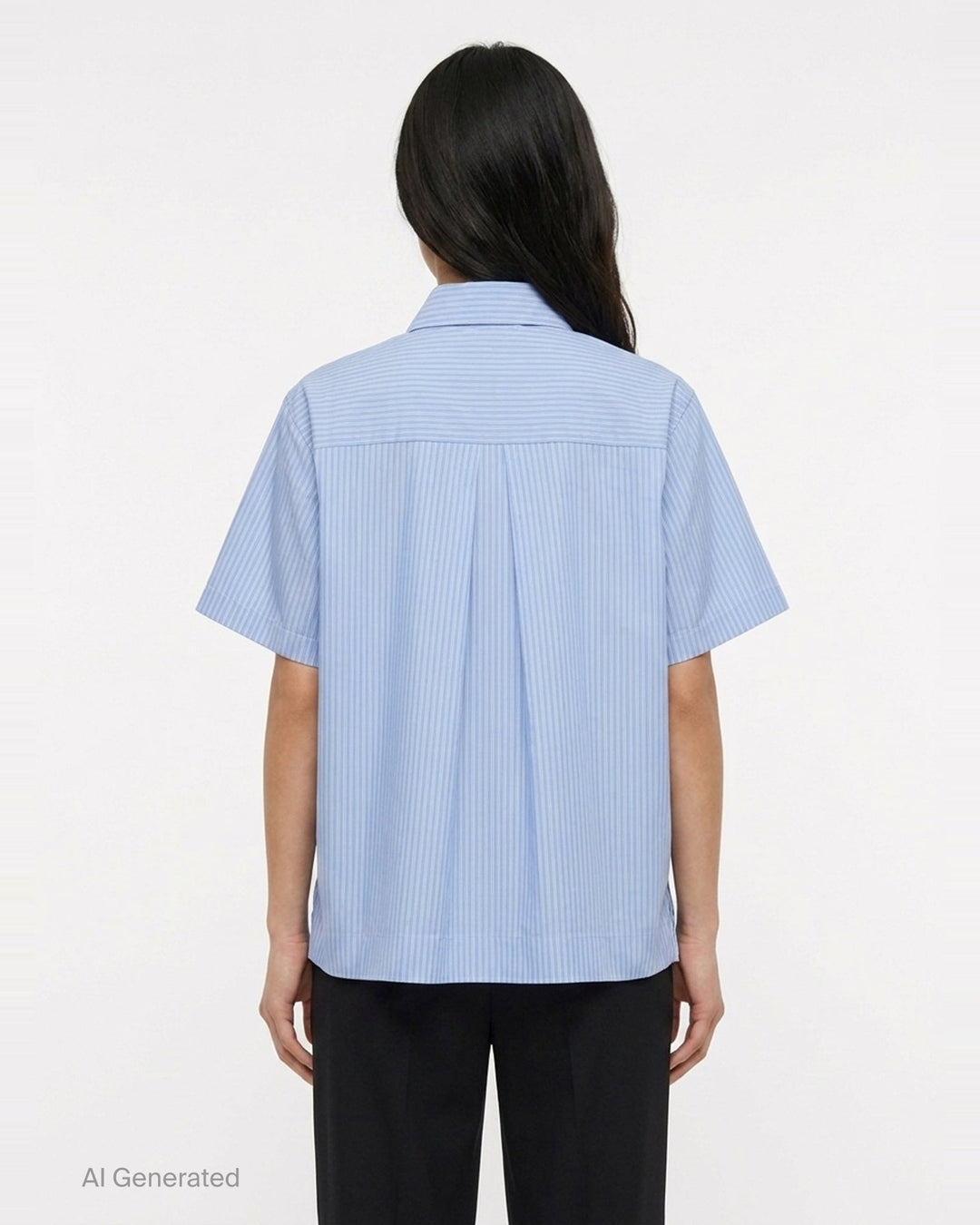 Cotton Poplin Short Sleeve Shirt | sacai | Club21 - back