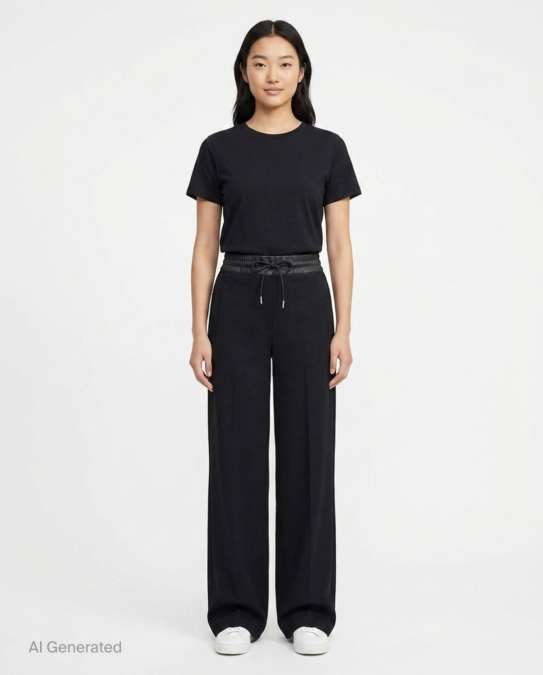Matelassé Twill Wide-Leg Pants | sacai | Club21 - front