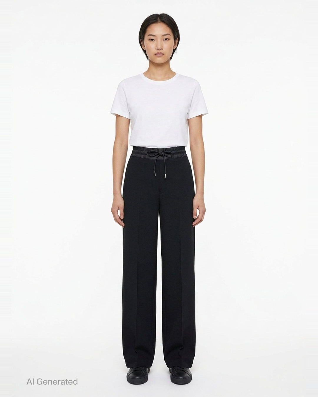 Matelassé Twill Wide-Leg Pants | sacai | Club21 - front