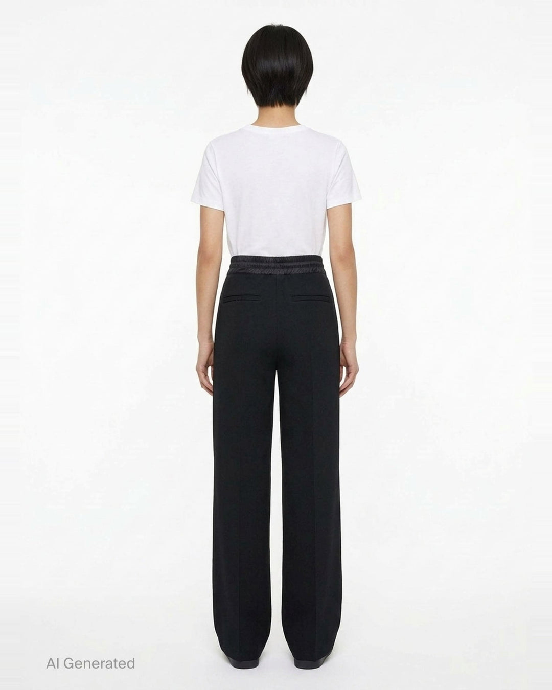 Matelassé Twill Wide-Leg Pants | sacai | Club21 - back