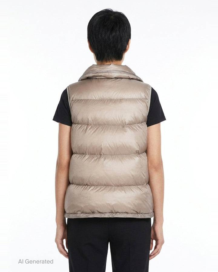 Metallic Puffer Gilet Vest | sacai | Club21 - back