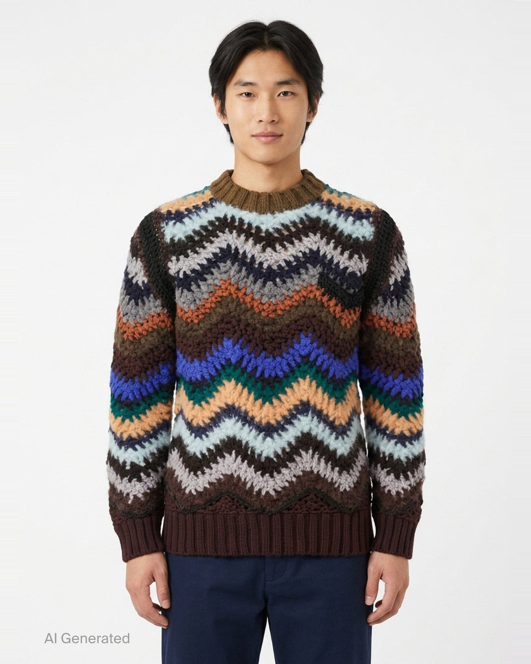 Mix Crochet Knit Pullover | sacai | Club21 - front