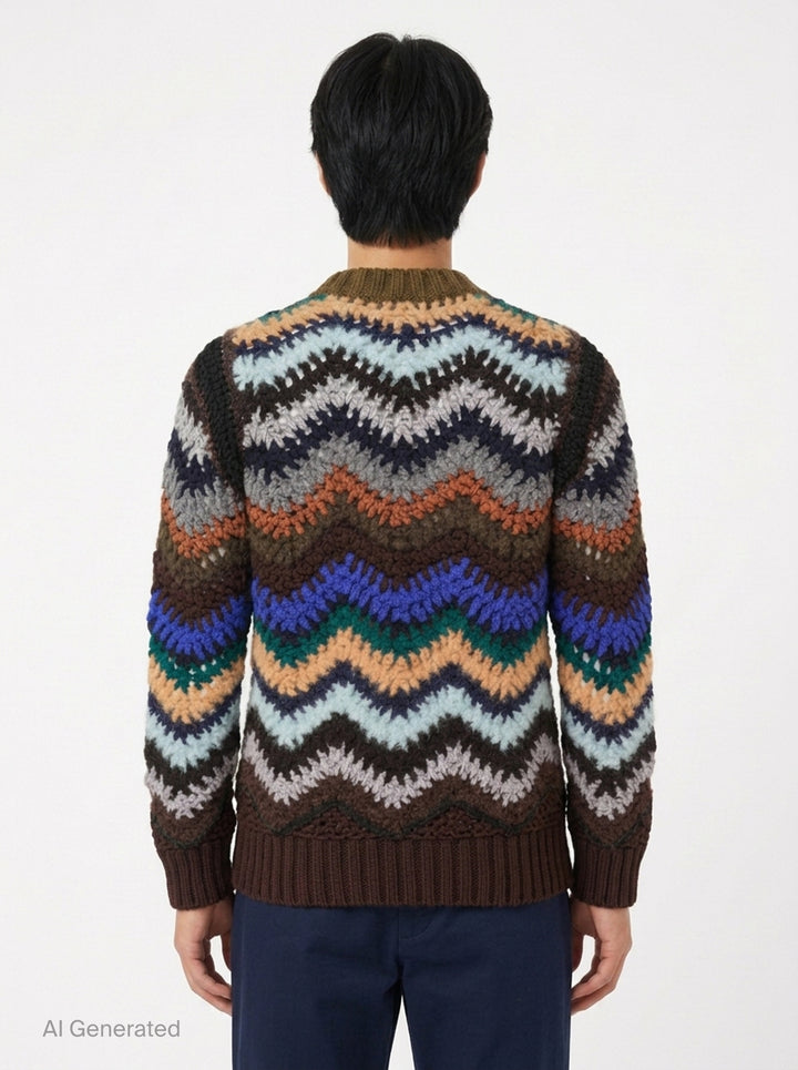 Mix Crochet Knit Pullover | sacai | Club21 - back