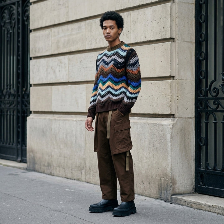 Mix Crochet Knit Pullover | sacai | Club21 - lifestyle