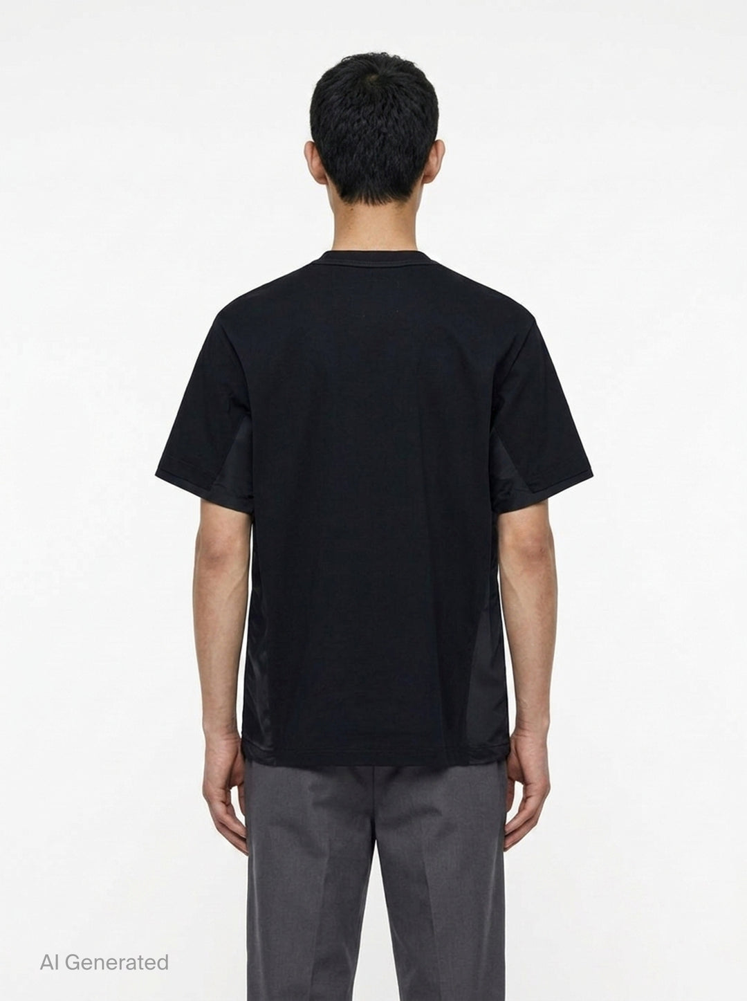 Nylon Twill Cotton Jersey T-Shirt | sacai | Club21 - back