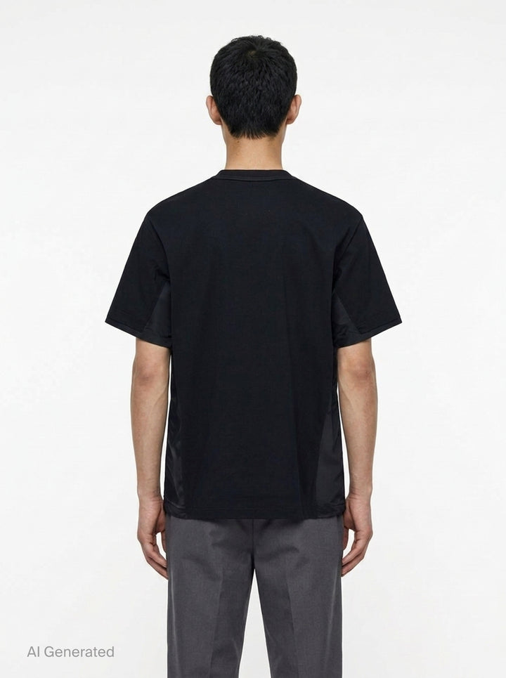 Nylon Twill Cotton Jersey T-Shirt | sacai | Club21 - back