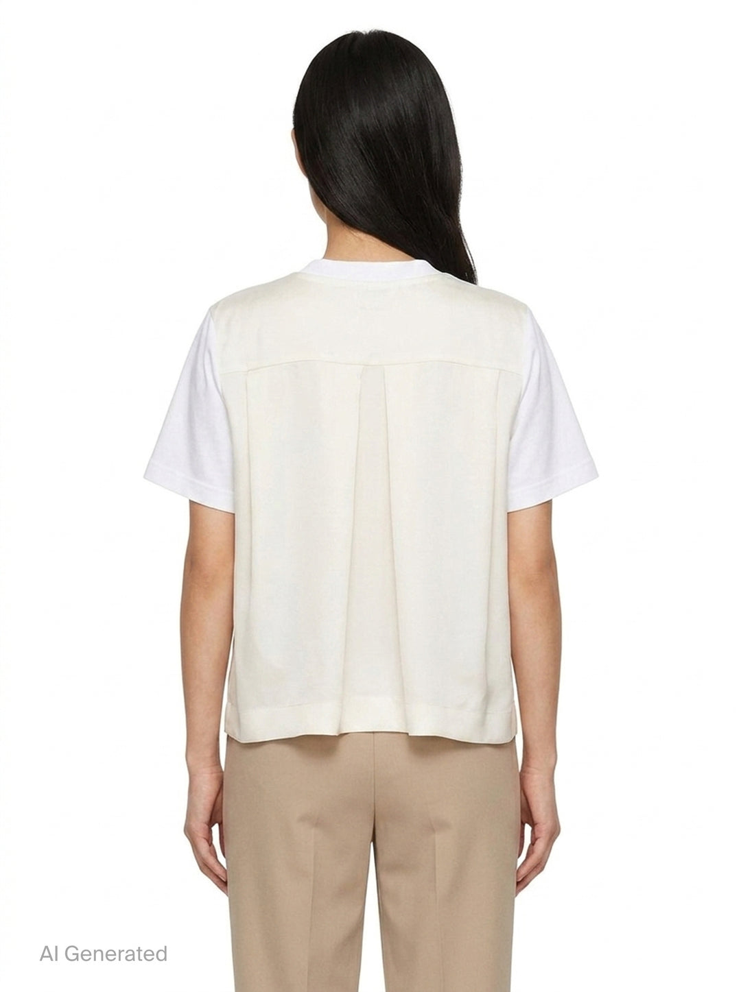 Nylon Twill Cotton Jersey T-Shirt | sacai | Club21 - back