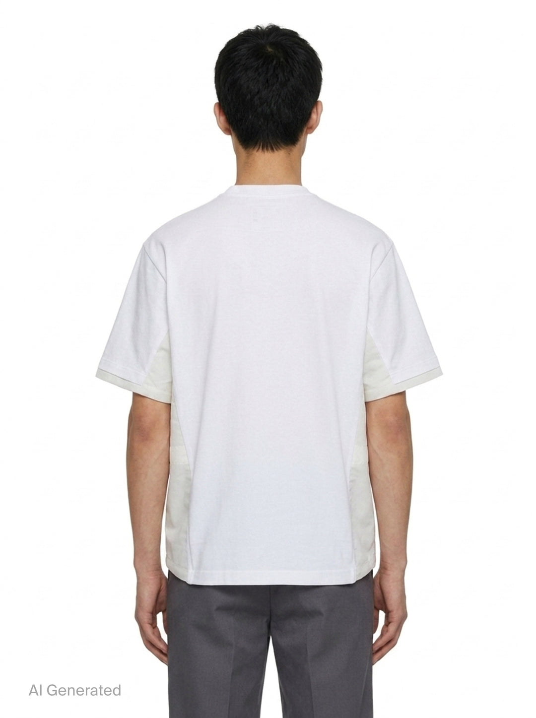 Nylon Twill Cotton Jersey T-Shirt | sacai | Club21 - back