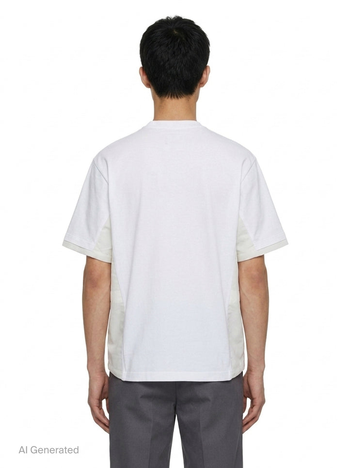 Nylon Twill Cotton Jersey T-Shirt | sacai | Club21 - back
